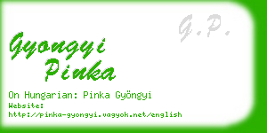gyongyi pinka business card