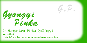 gyongyi pinka business card